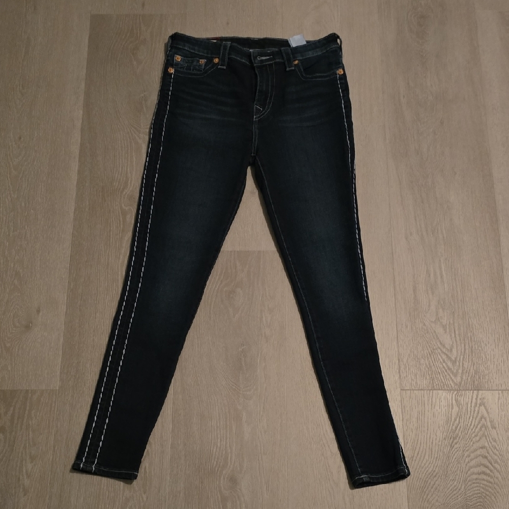 True Religion Black Skinny Jeans with Sleek Fit